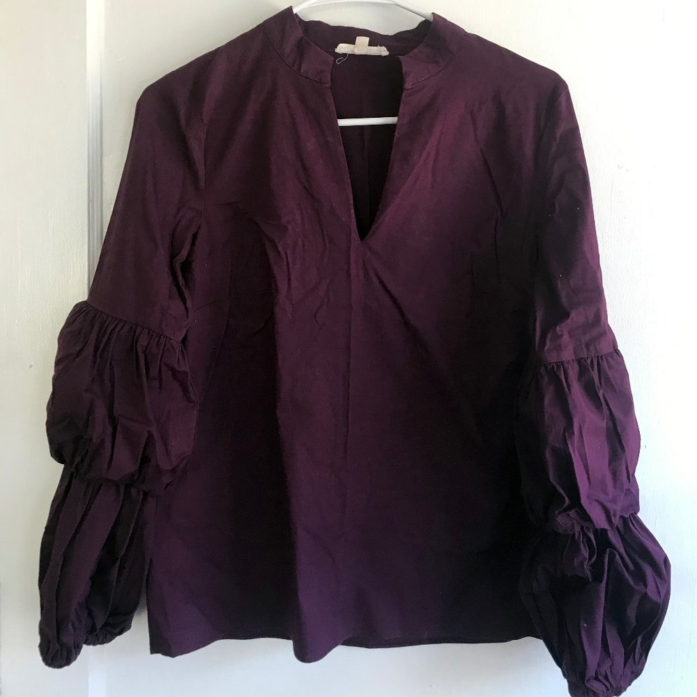 Ruffle Long-Sleeved Blouse